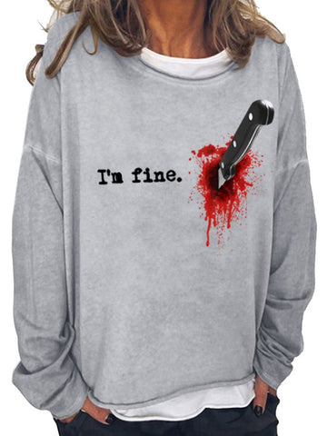 I‘m Fine Print Sweatshirt